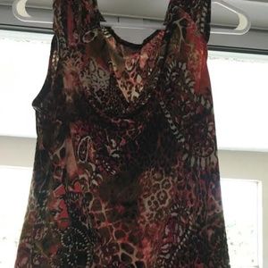 Cowl Neckline Sleeveless Top